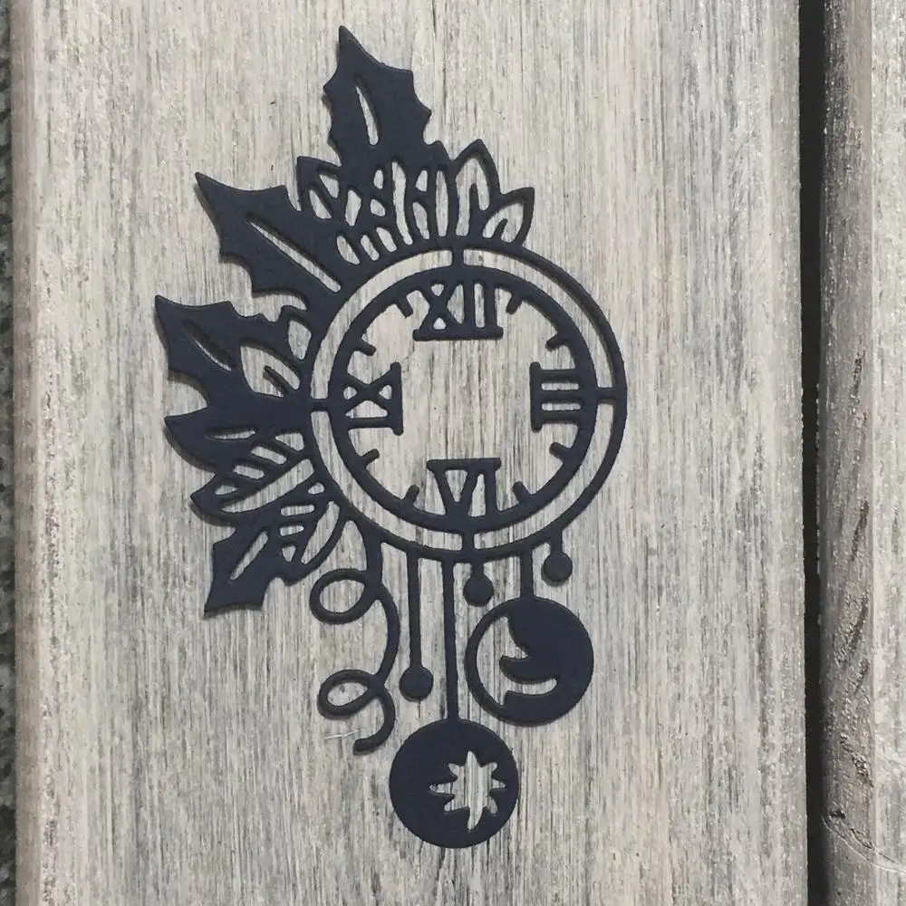 Декоративные рождественские часы для резки металла трафареты скрапбукинга