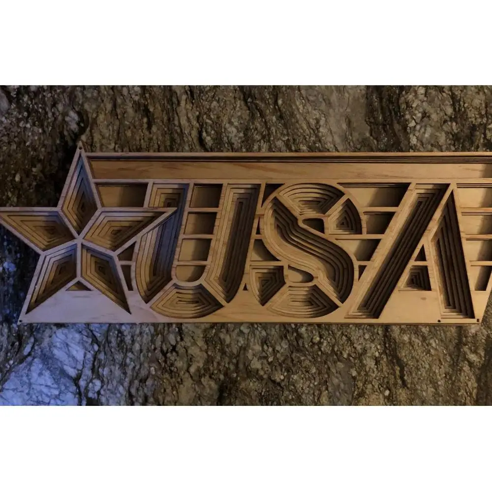 Шаблон файлы для лазерной резки многослойная Mandala США цифровой CNC шаблон Вектор