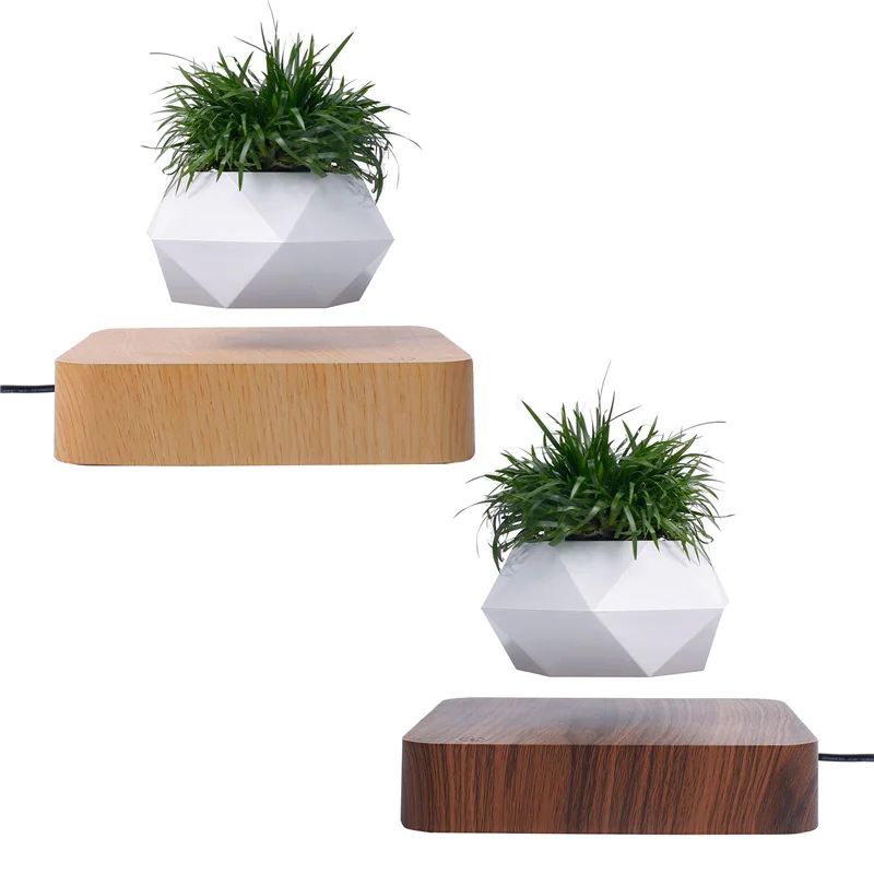 

1 PCS Levitating Air Bonsai Pot Rotation Flower Pot Planters Magnetic Flower Floating Pot Potted Plant Desk Decor