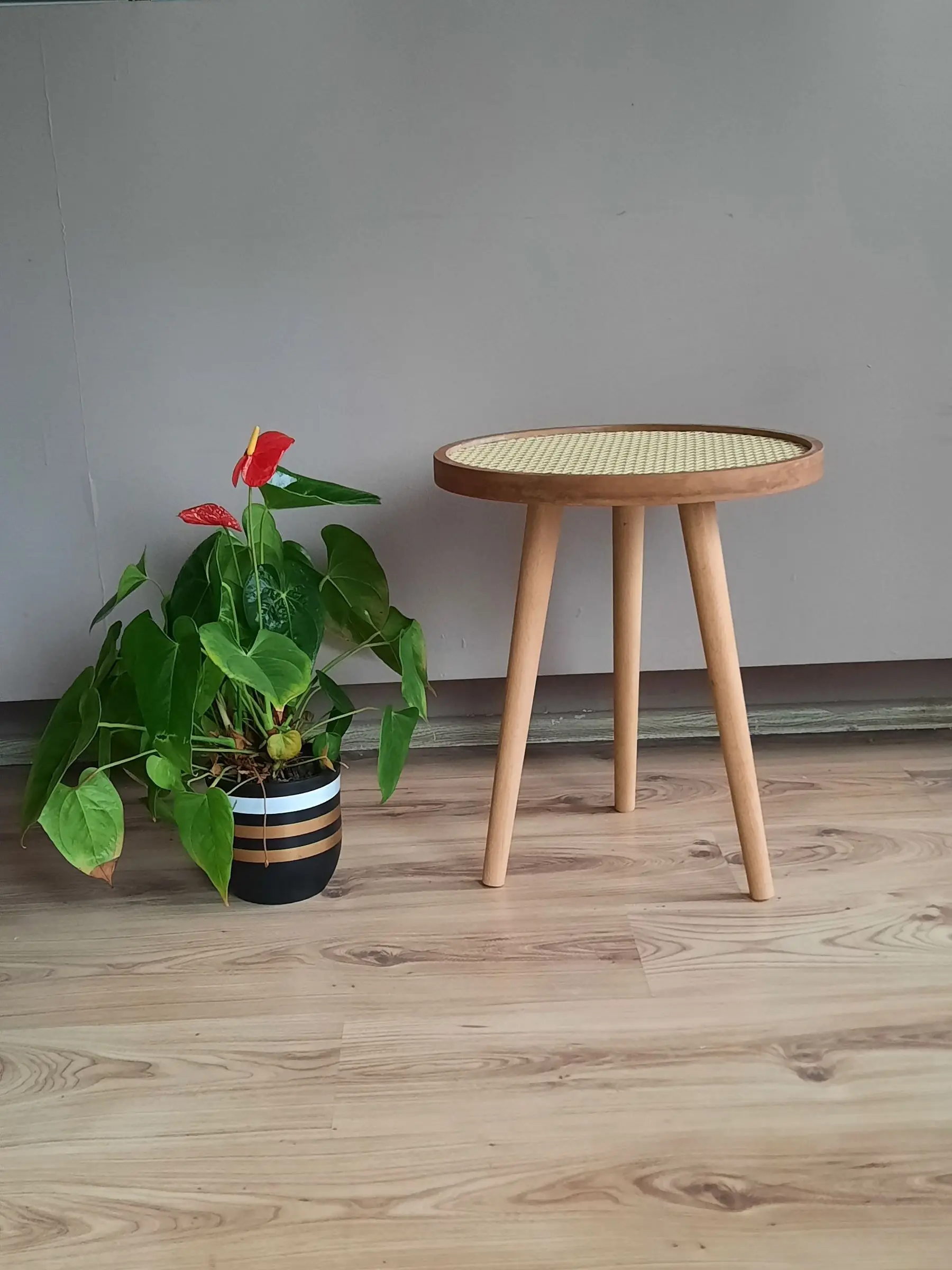 

Coffee Table Rattan Decoration Living Room Home Decor Furniture Modern Minimalist Design Wooden Metal New Natural