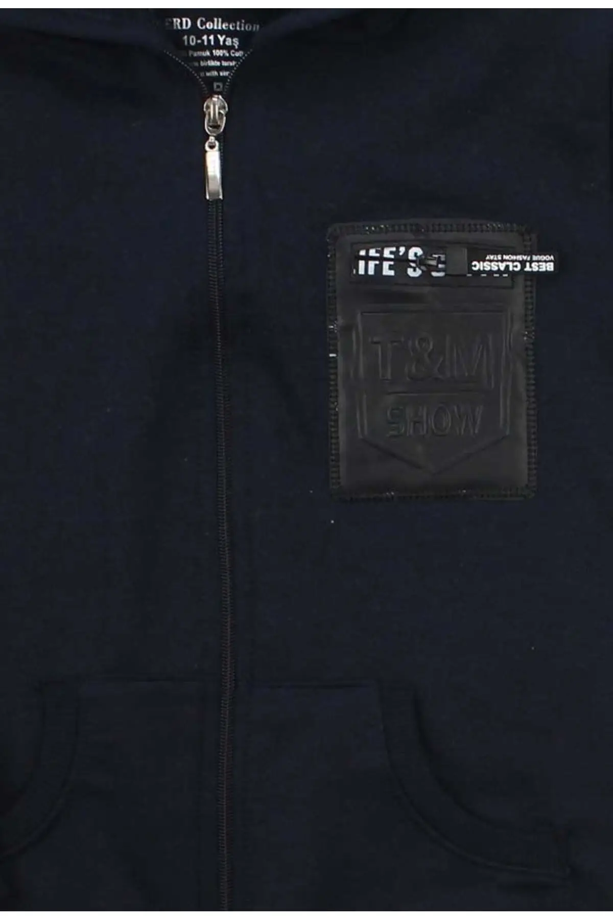 Темно-синий зимний свитер с капюшоном для мальчиков | Мать и ребенок