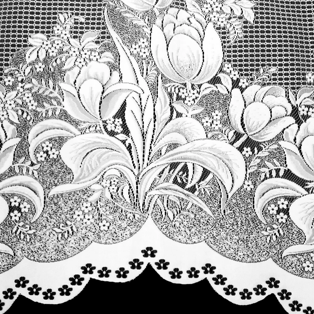 Тюль. Штора. Занавеска белая для кухни детской и других помещений. Романтический