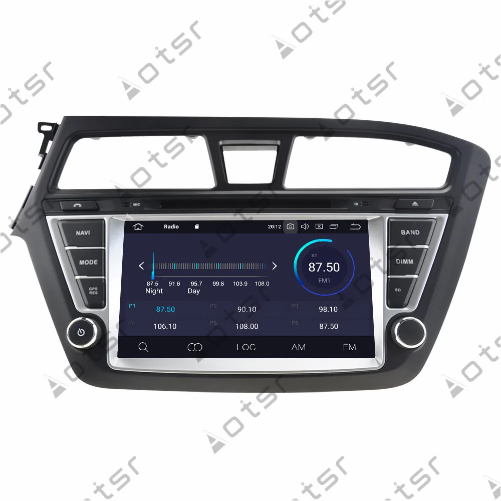 Автомобильный мультимедийный плеер на Android 9 0 с IPS экраном 8 дюймов GPS для Hyundai I20 2014