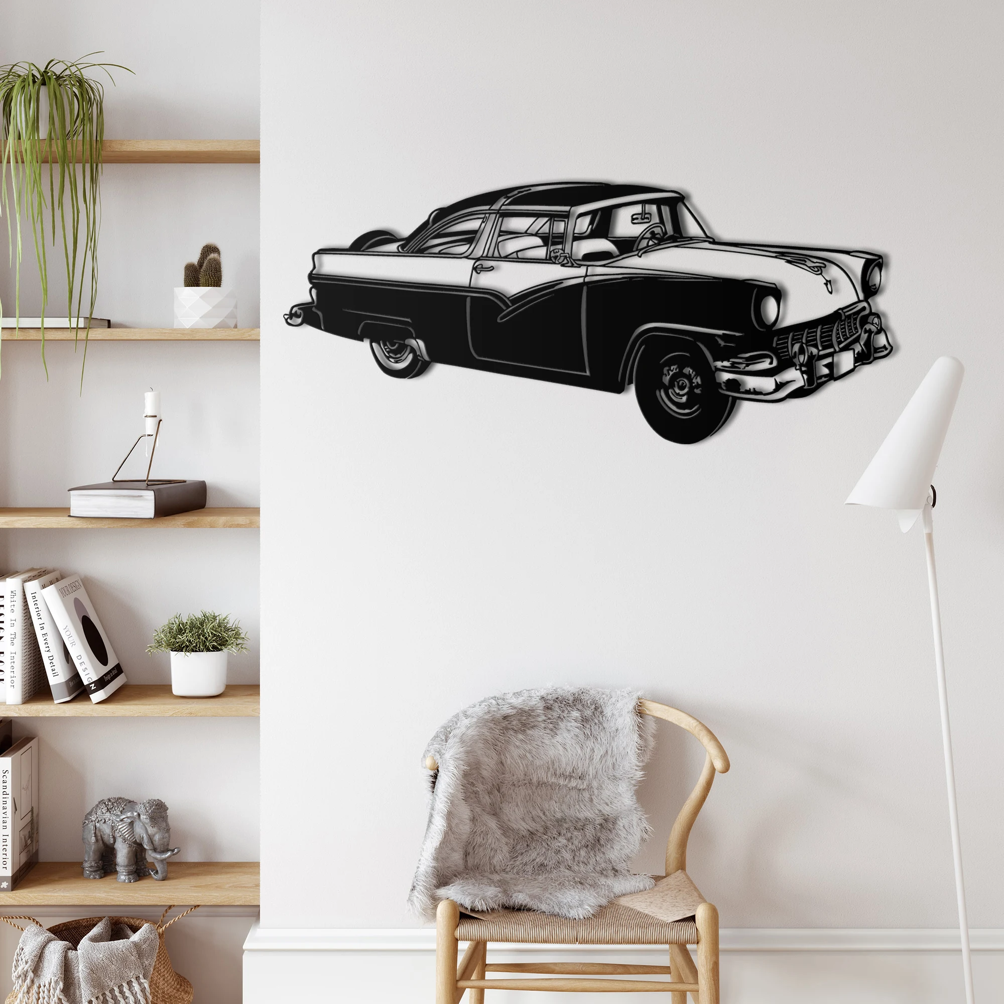 

Metal Wall Art, Metal Vintage Car Silhouette, Metal Wall Decor, Metal Sculpture, Wall Hangings, Vintage Car Decor