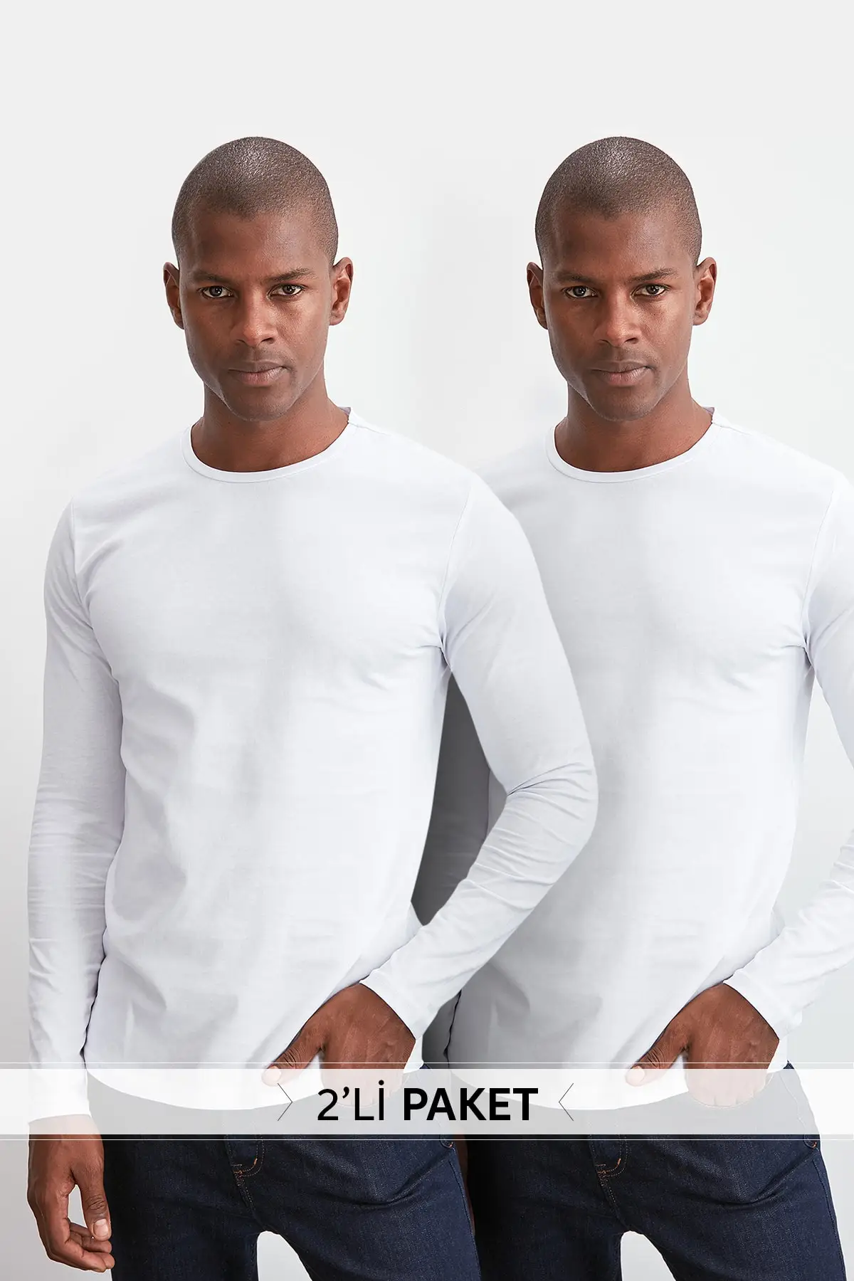 

Trendyol Male 2'li Package Single Jersey Cycling Neck T Shirt TMNAW20TS0248