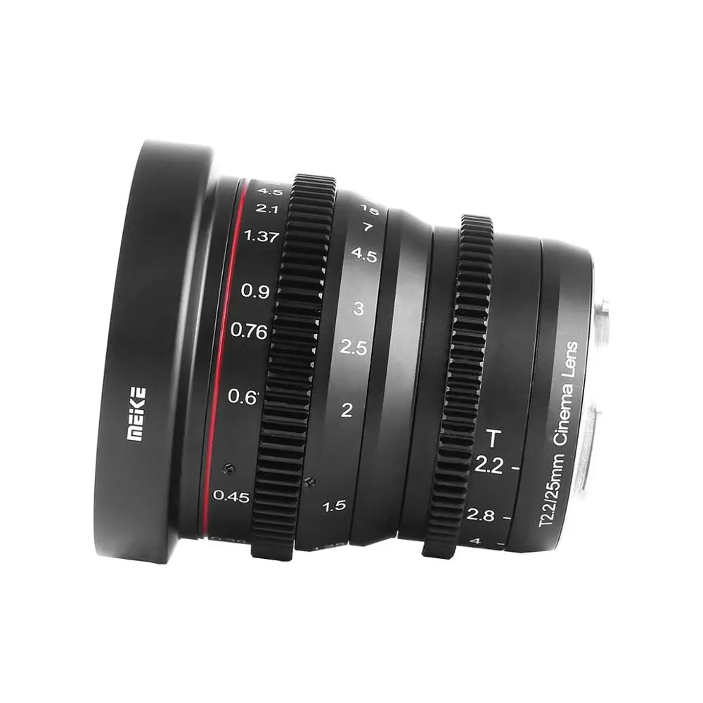 Асферический объектив Meike MK 25 мм T2.2 с ручной фокусировкой линза Cine для микрофона