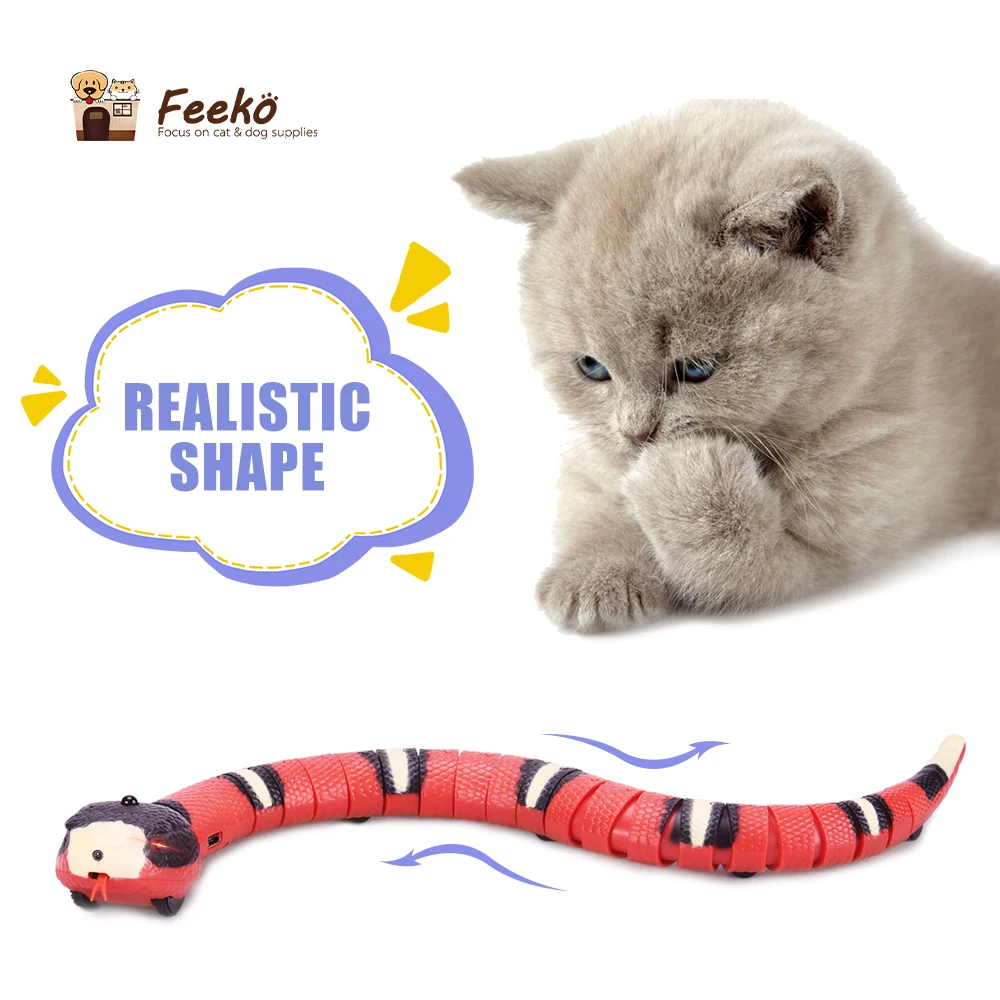 Умная игрушка змея для кошек электронные интерактивные игрушки USB зарядка