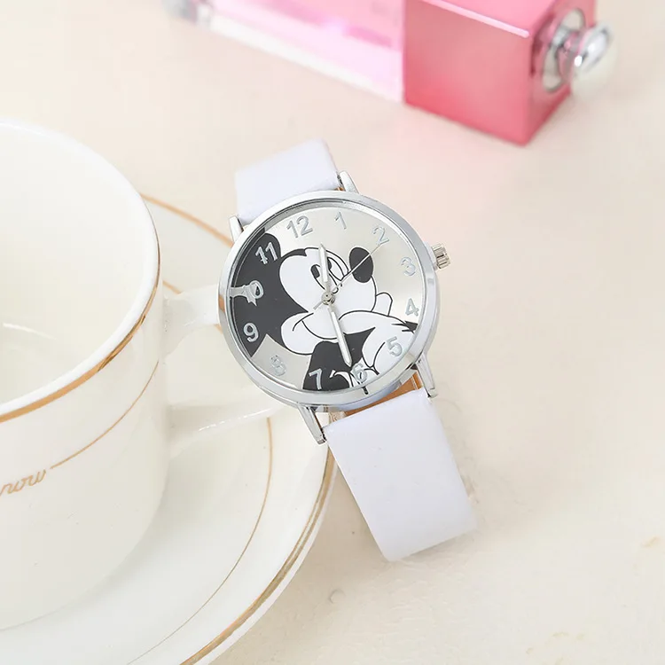 Часы наручные Disney с изображением Микки Мауса модные повседневные кварцевые из