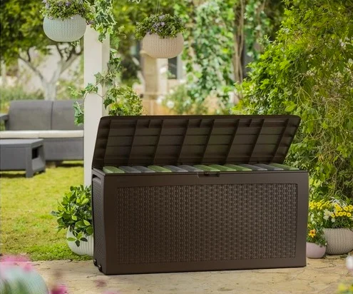 

Keter Garden Storage Box Rattan Look 270 lt 117 x 45 x 57 cm