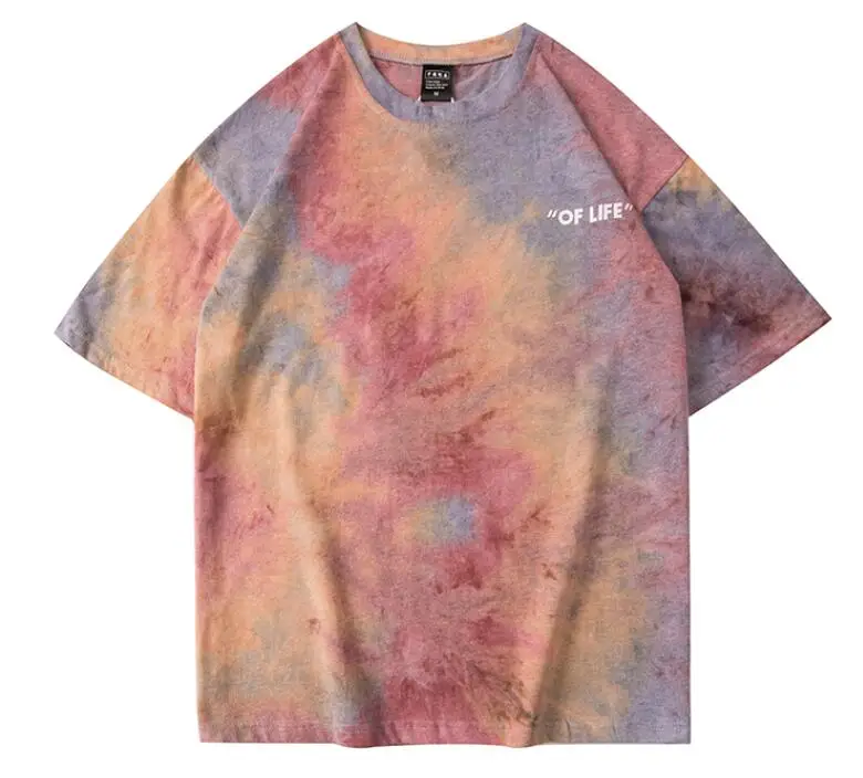 19SS Последний топ High Street Travis Scott Astroworld Festival Run Tie Dye Tee хип хоп мужские и женские