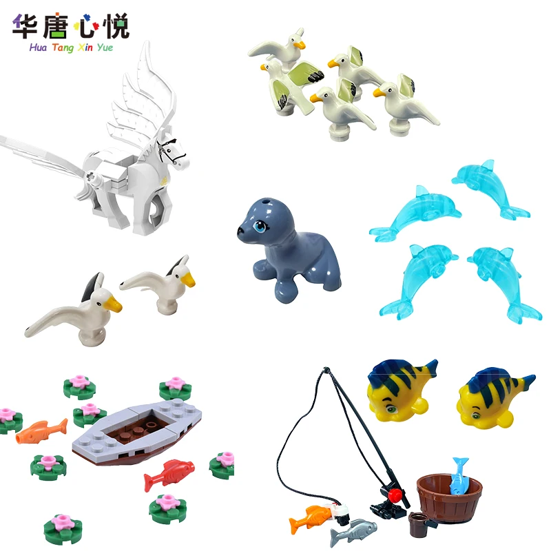 Серия городских животных дельфин клоуна-рыбы Чайка валкири военная лошадь