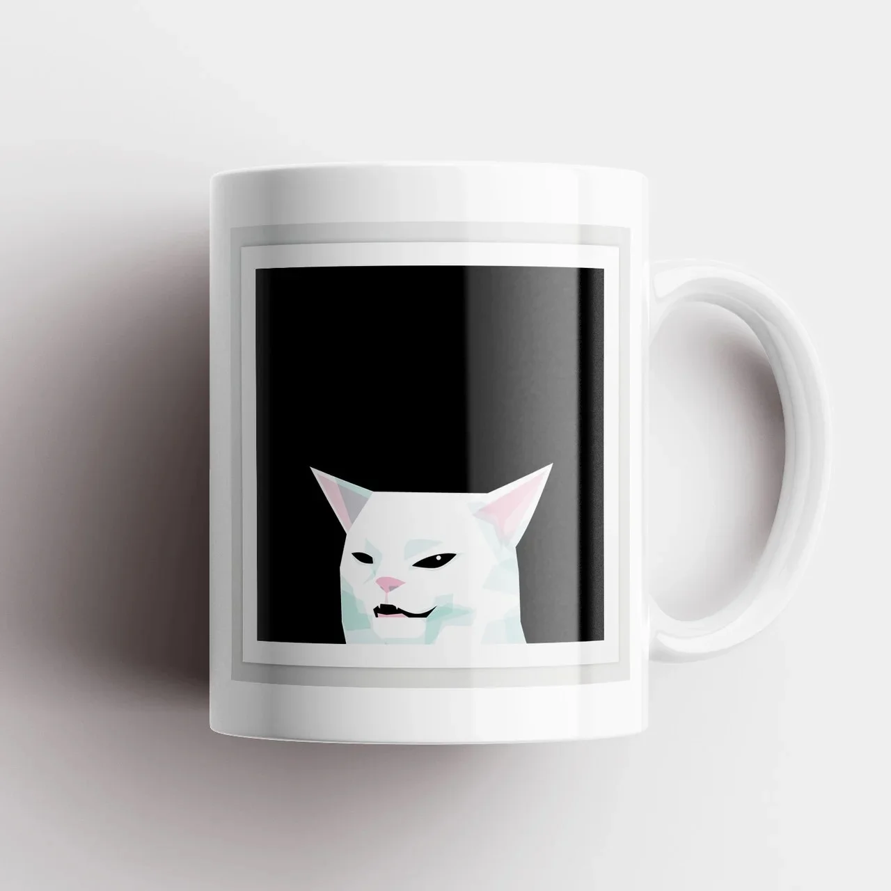 Керамическая Кружка - &quot МЕМ Кот Черный Квадрат. MyProducts 330 мл 1 шт