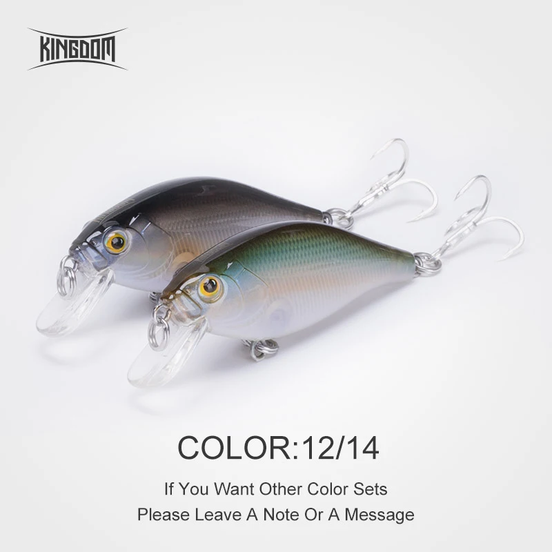 Color 12 14 Kingdom Fishing жесткие приманки тонущие гольян воблеры Джеркбейт кренкбейт 55 мм 6,5 г пластиковые приманки Четыре цвета модель 7501 - Цвет: Color 12 14