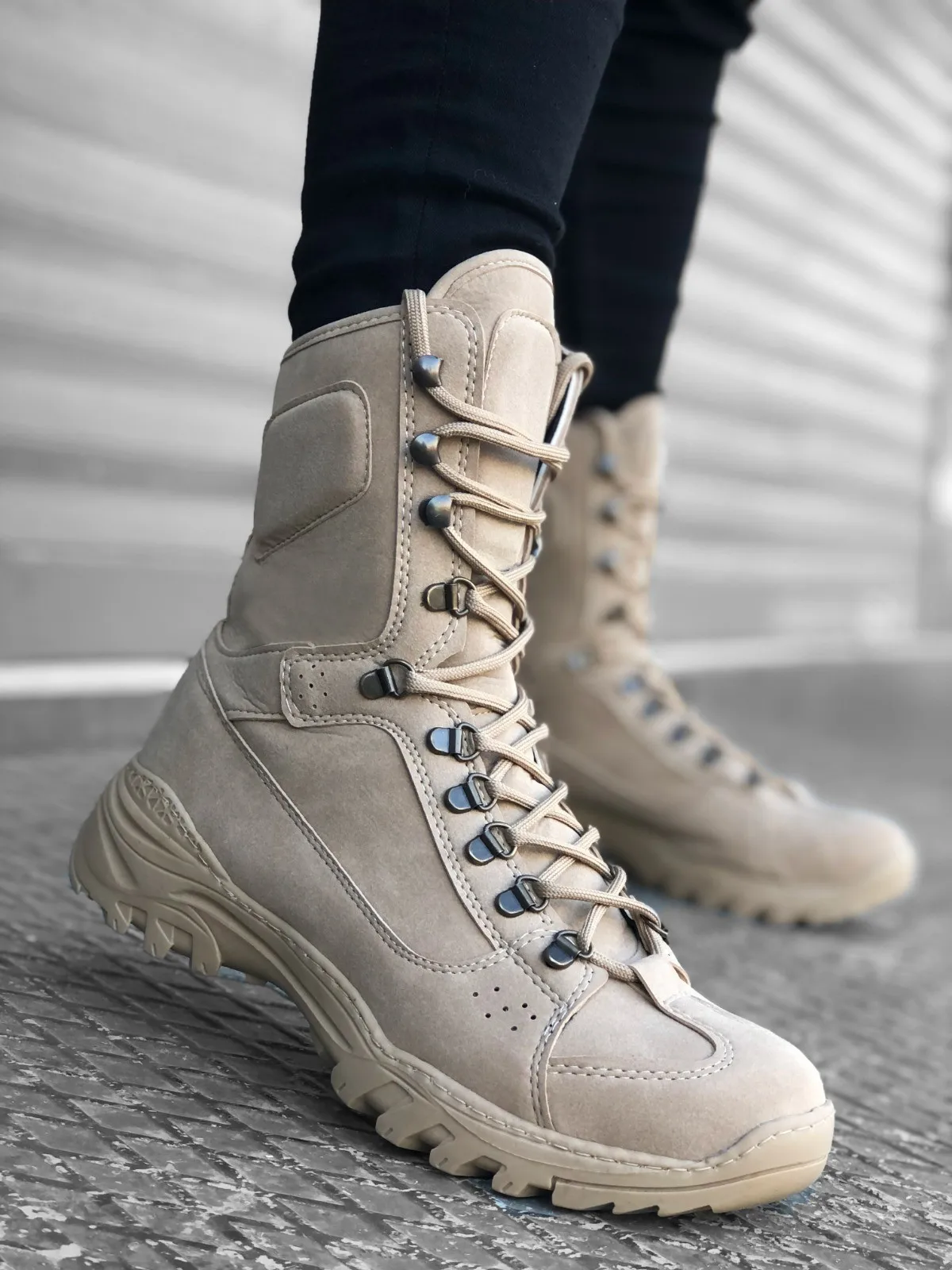 

MP0605 New Season Military Boots Casual Sports Suede Faux Leather Shoes
