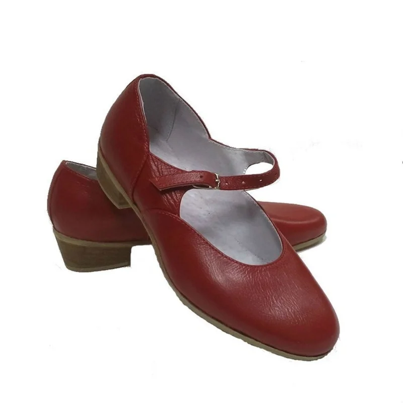 Туфли народные танцевальные из натуральной кожи. Обувь для танцев. |