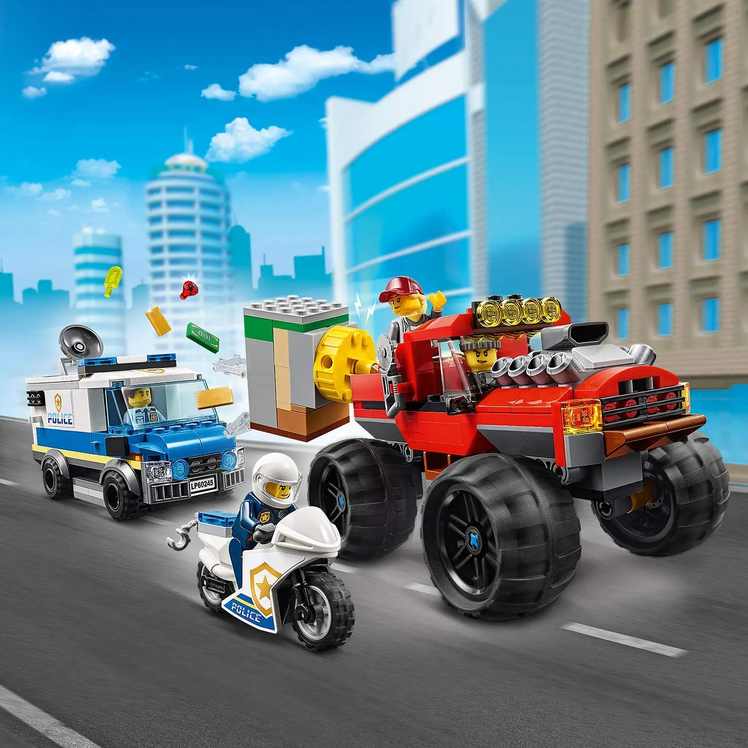 LEGO: городской полицейский грузовик-монстр 60245 (362 шт.)