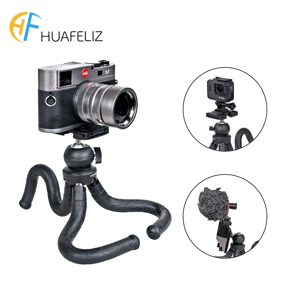 

2021 New RM-30II Mini Bracket Stand Travel Outdoor Flexible Octopus Tripod 1/4 Screw for Smartphone DSLR SLR Camera GoPro Vlog