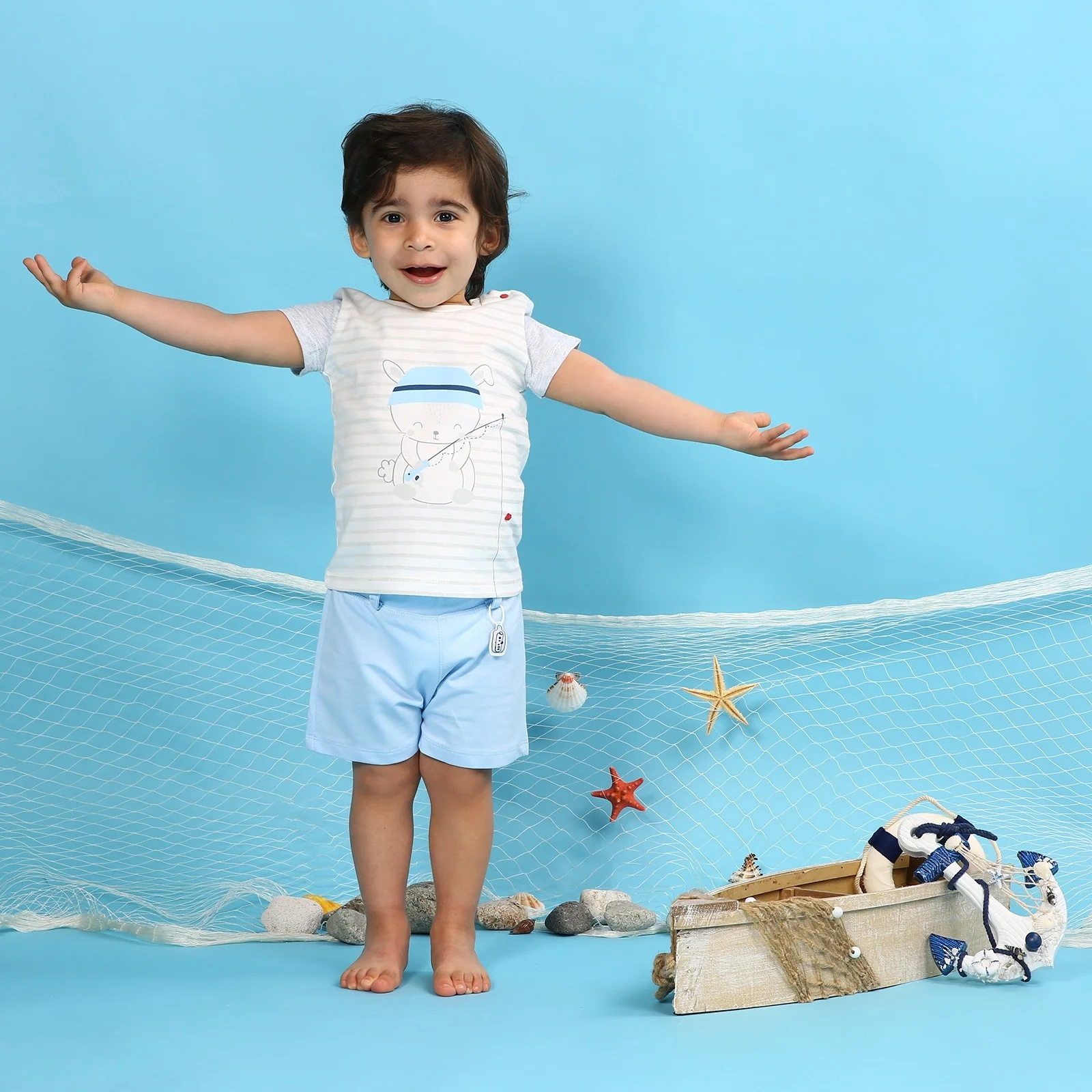 Ebebek HelloBaby/комплект из футболки и шорт для маленьких мальчиков| |