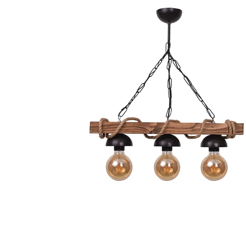 

Wooden Rope 3 Pcs Rustic Chandelier Lamp Lighting New Season 2021 Home Decor Kitchen Bathroom Bedroom Gift Kids Room balcony