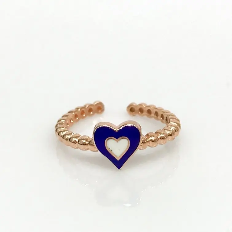 Маленькое Неосознанное модное серебряное кольцо в форме сердца | Украшения и