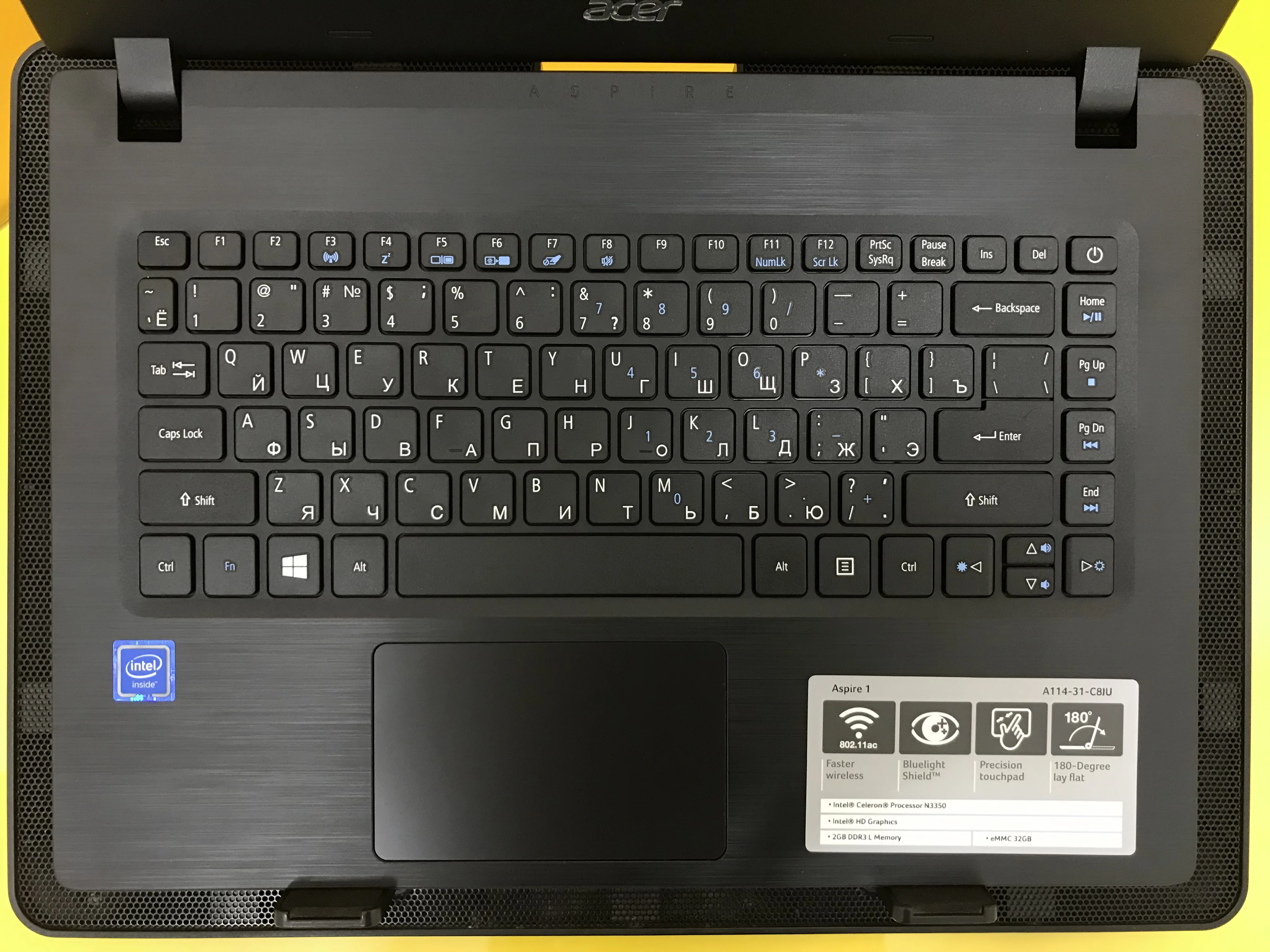 Ноутбук Acer Aspire 1 14" 1366x768 Intel Celeron N3350 2.40GHz HD Graphics 2Gb eMMC 32Gb | Компьютеры и офис