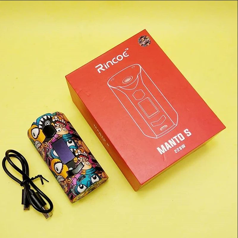 Новейший Rincoe Manto S Mesh 228W mod fit 6 мл Metis Mix Tank Питание от двух аккумуляторов 18650 Система