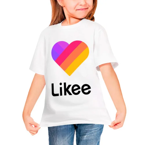 Детская футболка размер 100% LIKEE 1 (как на видео) для мальчиков и девочек