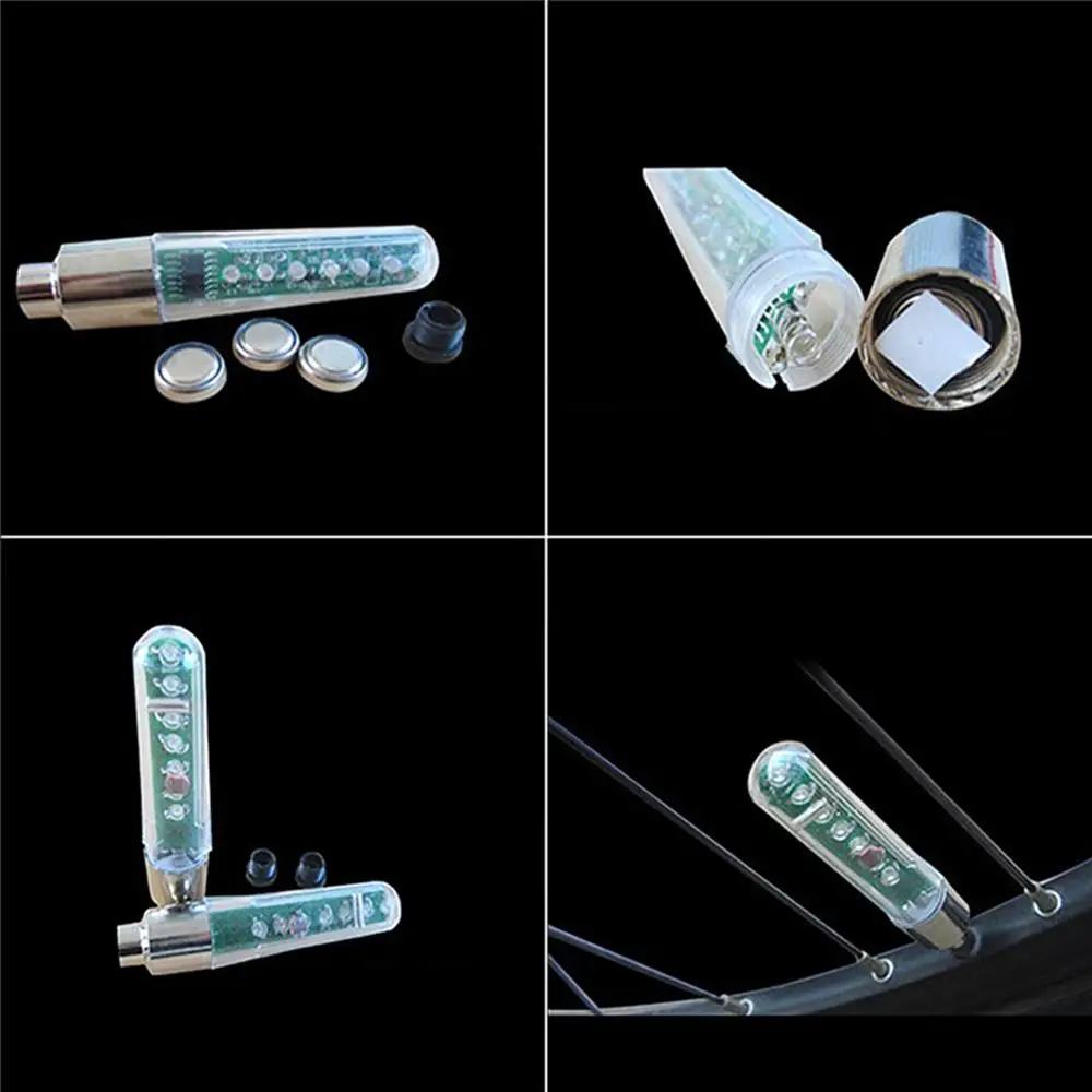 Велосипедный спицевой светильник колпачки вентиля шины Велосипедное колесо