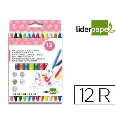 Маркер LIDERPAPEL DUO BOX 12 видов цветов| |