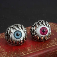 hot sale demon eye finger rings for men personality punk gothic street style high quality mens ring female jewelry gift party