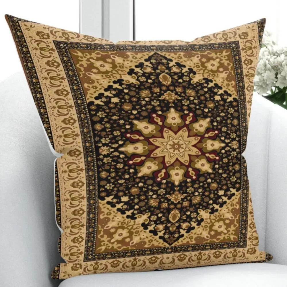 

Else Yellow Black Antique Turkish Ottoman Vintage 3D Print Throw Pillow Case Cushion Cover Square Hidden Zipper 45x45cm