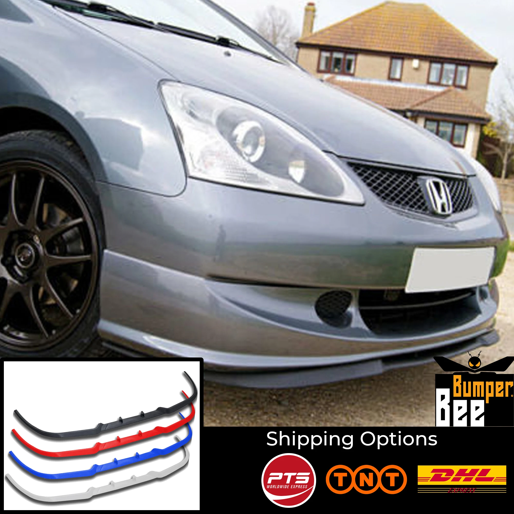 

3 шт., универсальный передний спойлер для Honda Civic Si SiR CUPRA R