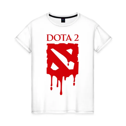 Женская футболка хлопок Кровавая Dota 2 | одежда