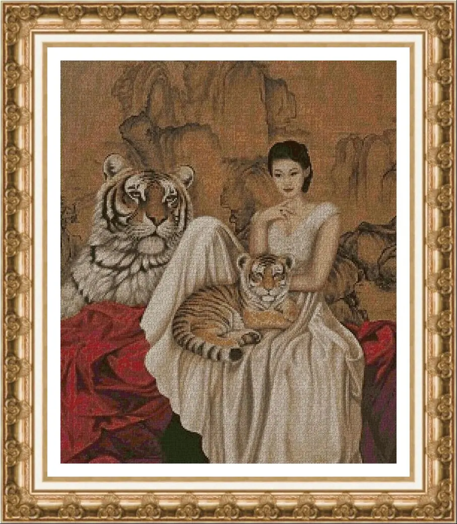 Набор для вышивки крестом PANDATHREAD Culture Asiatica 510|Канва Aida| |