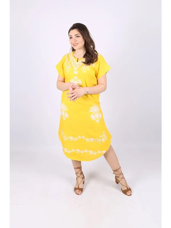 

Short Sleeve Summer Dress V3 Green Printed Women's Yesil African American Dubai Abaya Printed