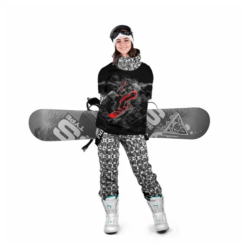 Накидка на куртку 3D Сноубордист для мужчин и женщин спорта отдыха путешествий