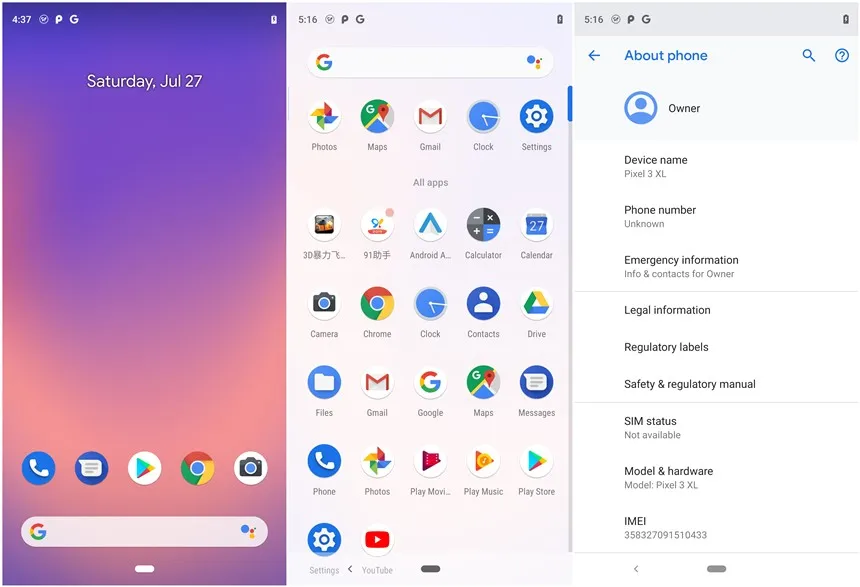 Google Pixel 3 XL 4 Гб 64 Гб мобильный телефон 6,3 дюймов NFC Snapdragon 845 Android 9 Google pixel XL 3 совершенно смартфон