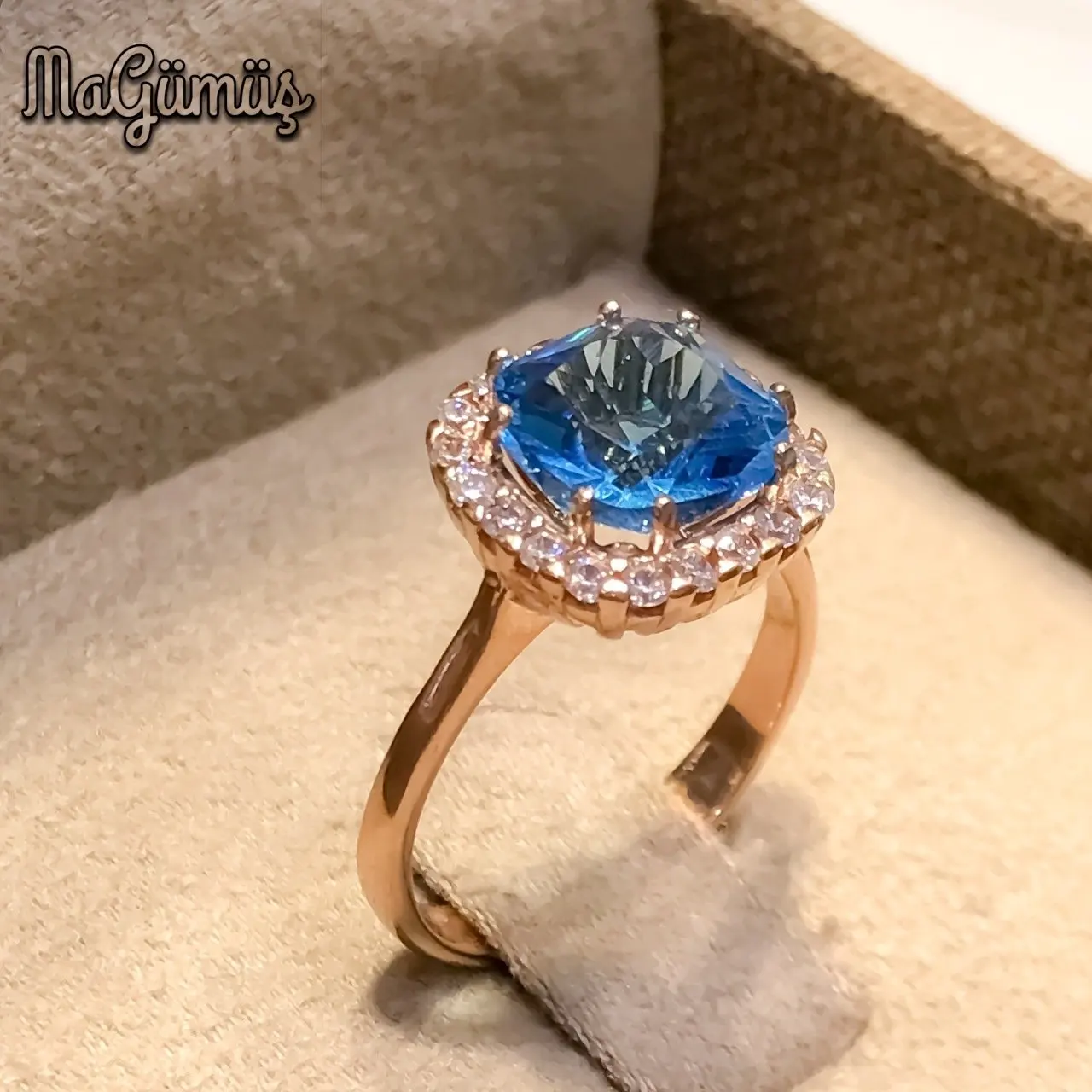 Алмазная работа Aquamarin серебряное кольцо с драгоценными камнями|Кольца| |