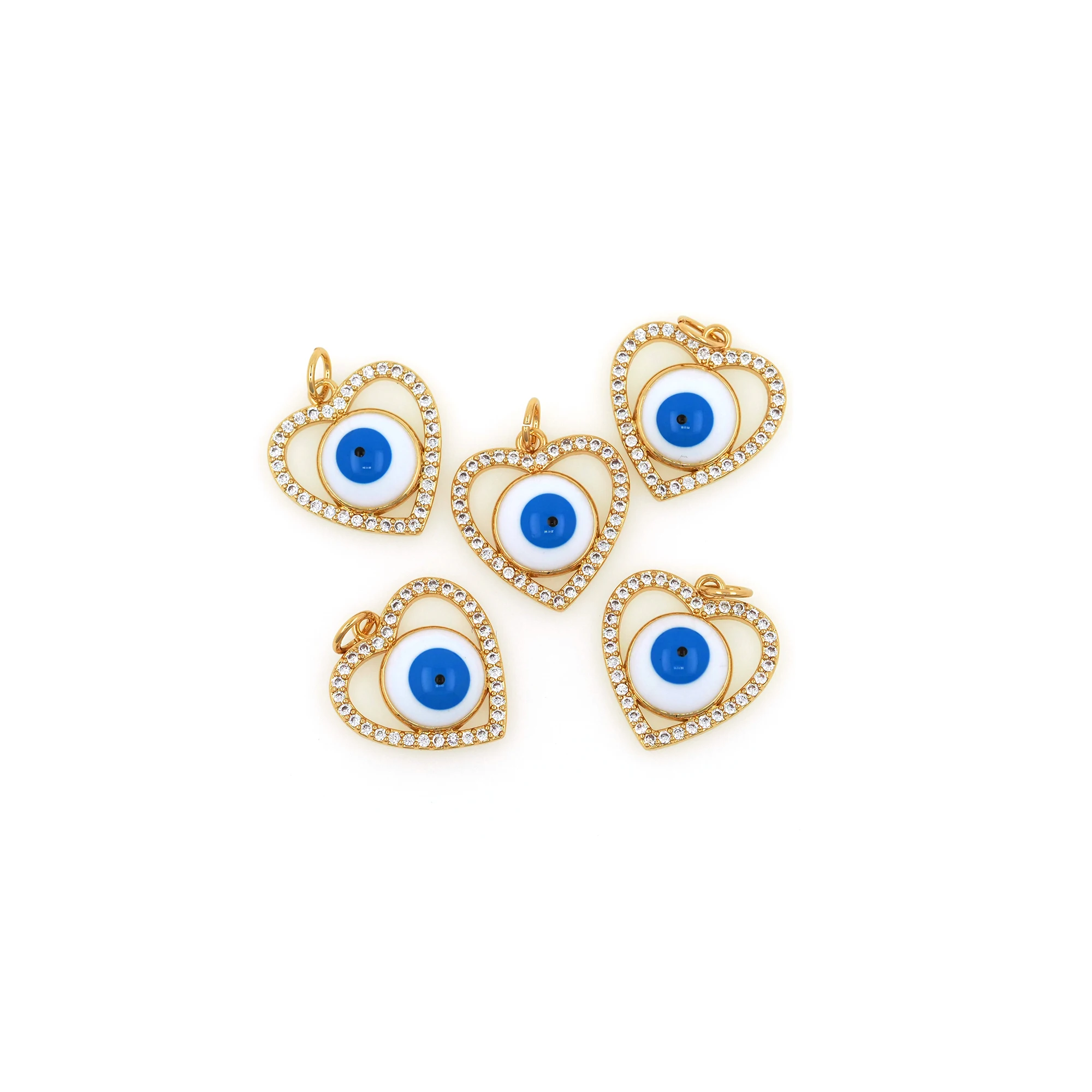 Ажурное сердце турецкое сглаза голубой глаз ювелирные изделия сделай сам