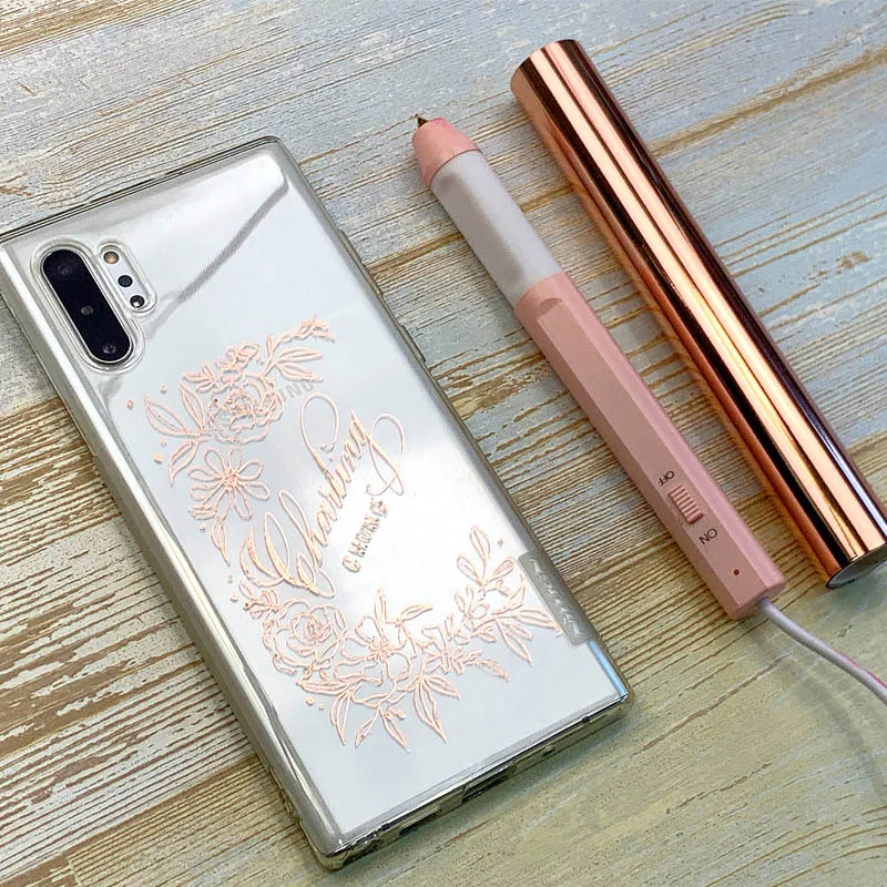 

Heat Foil Pen Pink For Making Craft Designs Cards Album USB Powered Slim Handle Use On Paper Leather Plastic