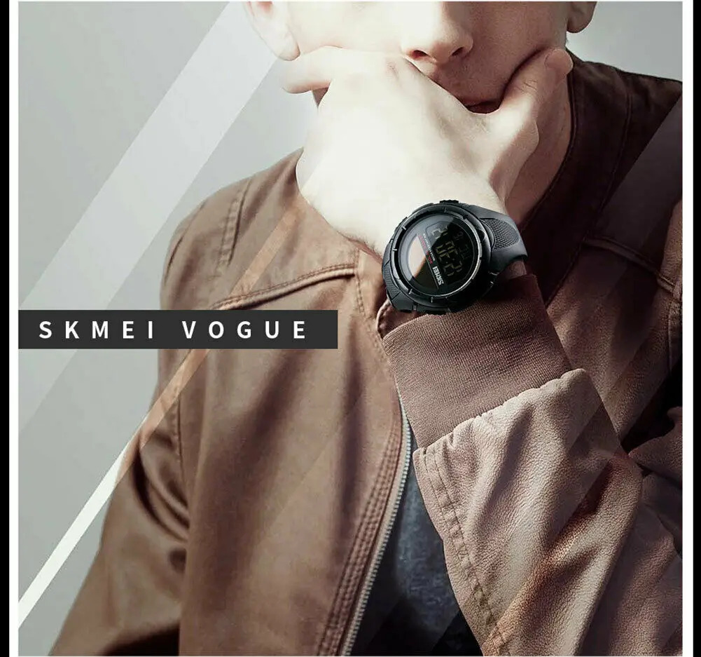Часы Solar Watch Skmei 1405 на солнечной батарее спортивные мужские водонепроницаемые с