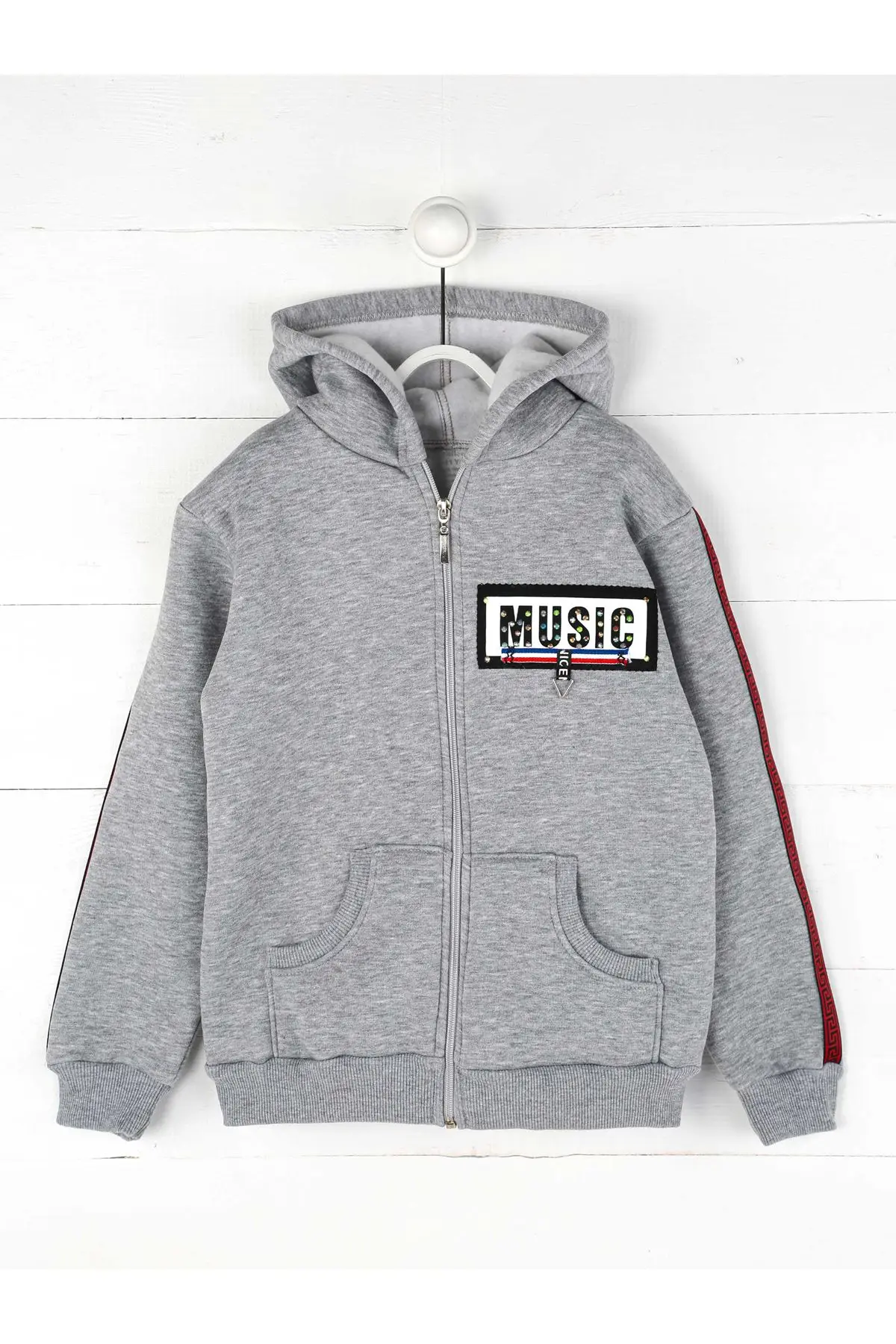 Серая зимняя детская толстовка для девочек|Толстовки и кофты| |