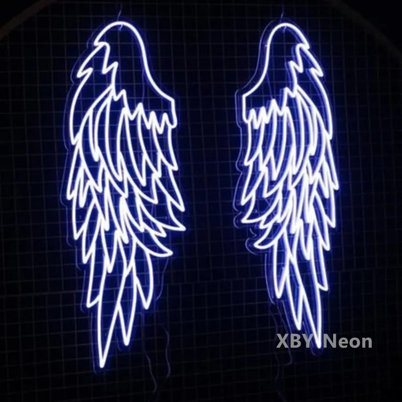 Custom Neon Sign Аngel Wings Neon Sign Event Party Birthday Wedding Decor Angel LED Neon Light Home Room Wall Decor