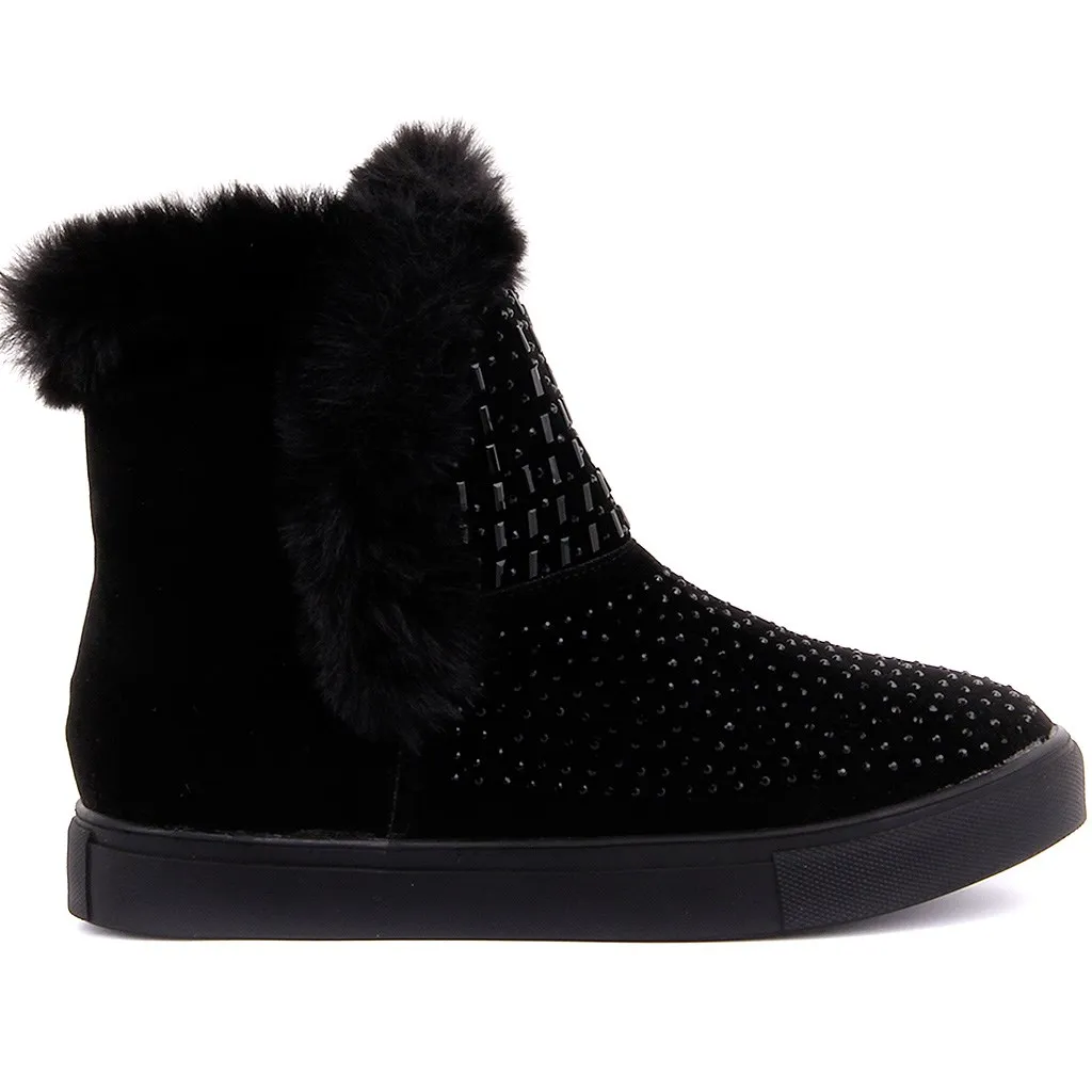 

Guja-Black Suede Womens Boots