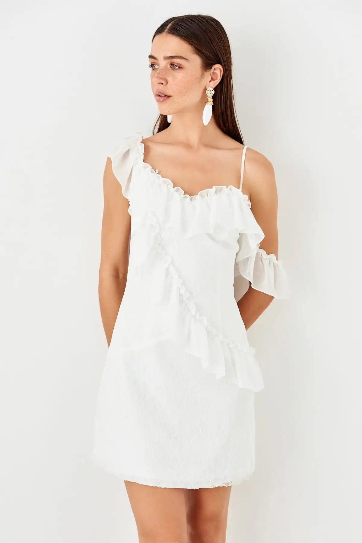 Trendyol платье с оборками TPRSS19UZ0124|Женские платья| |