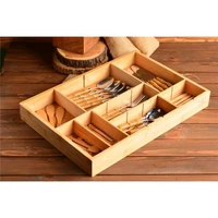 tinos adjustable drawer organizer home office fork spoon knife makeup toiletry box wood adjustable organized