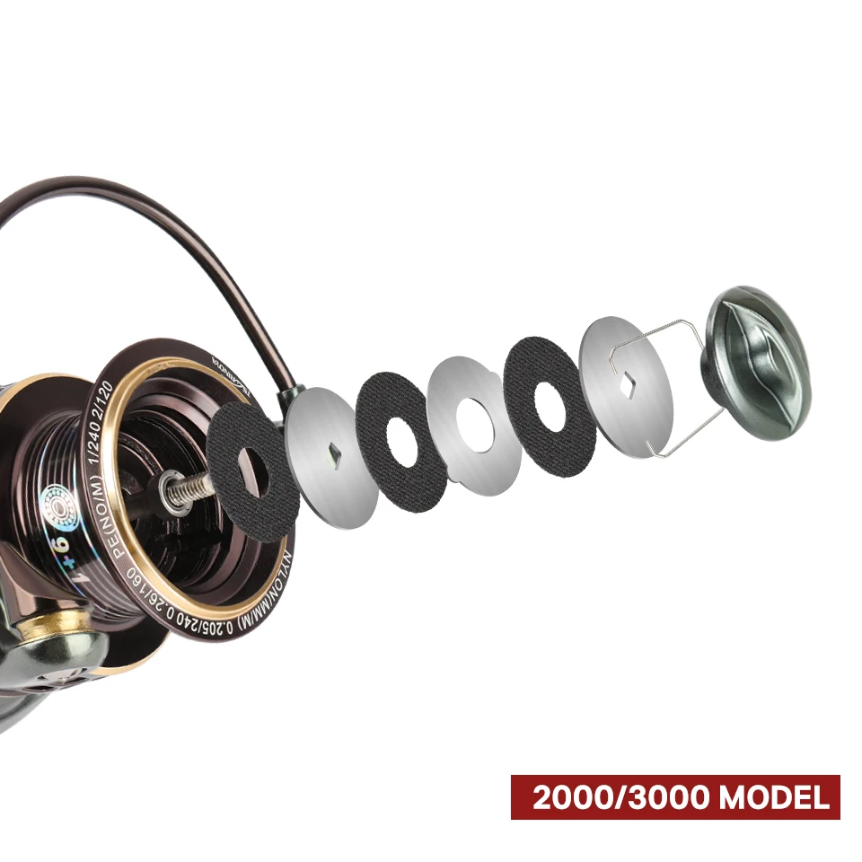 Продажа Катушка для спиннинга TSURINOYA JAGUAR 1000 2000 3000, 2 шпули, длинная спиннинговая катушка, максимальное усилие фрикциона 6 кг, коническая катушка для мо...