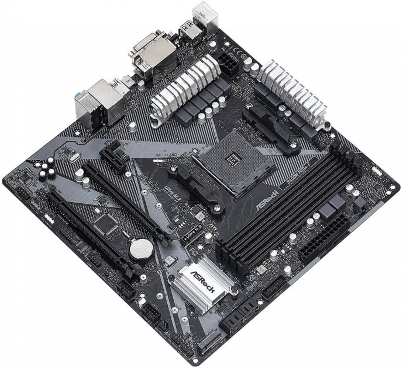 Ская ская Pro4-F ASRock B450M PCI-Ex16 R2.0 (sAM4 AMD B450 ) |