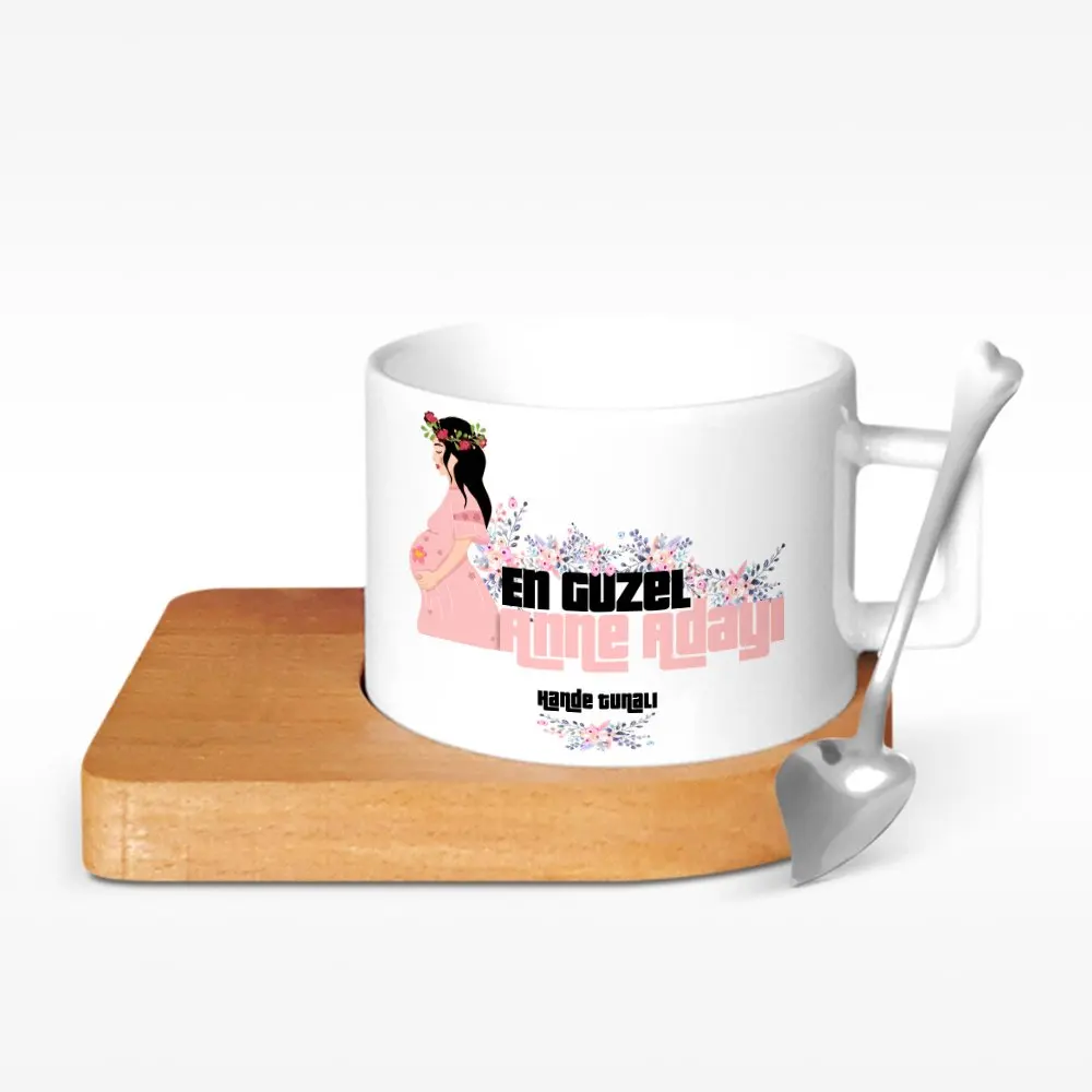 

При индивидуальном заказе самые приятные будущей мамы древесину конструкции Altlıklı Керамика чашка-2