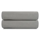 Простыня на резинке изо льна серого цвета Essential 180х200х28